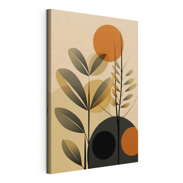 Canvas Schilderijen Canvas Schilderijen Minimalistisch kunstontwerp geïnspireerd door de natuur (Artikelnummer: s49438)
