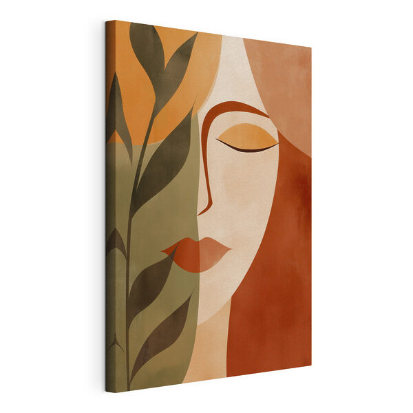 Canvas Schilderijen Schilderij van het gezicht van een vrouw (Artikelnummer: s49450) Canvas Schilderijen Canvas Schilderijen Schilderij van het gezicht van een vrouw (Artikelnummer: s49450)