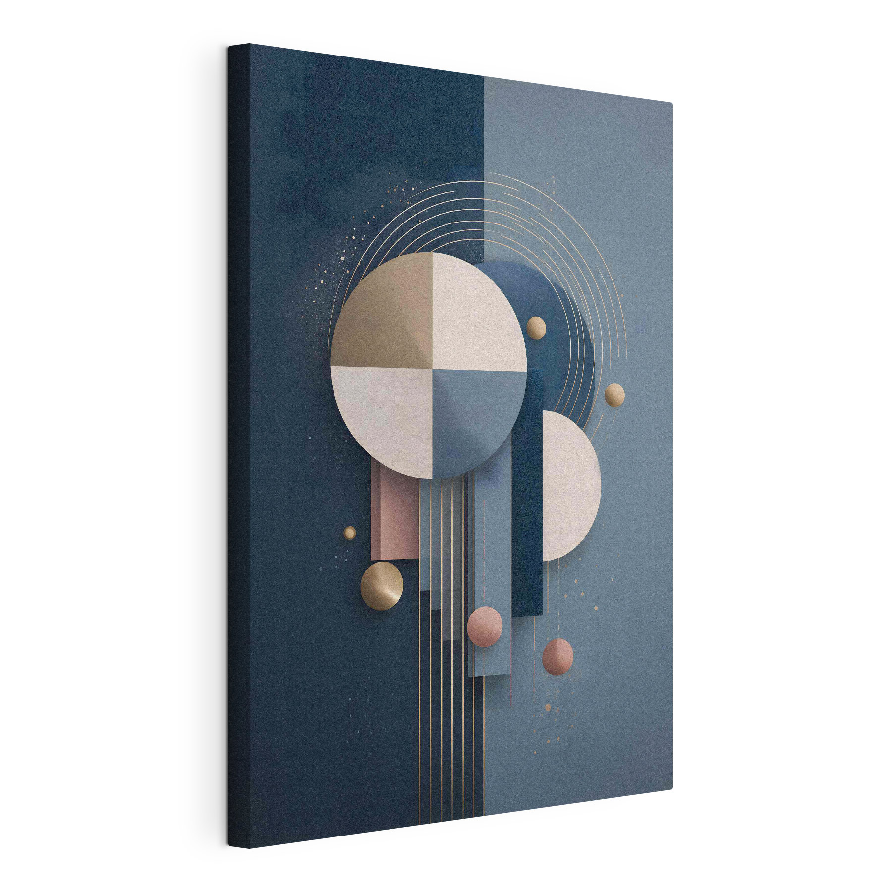 Art piece of paper with circles and lines