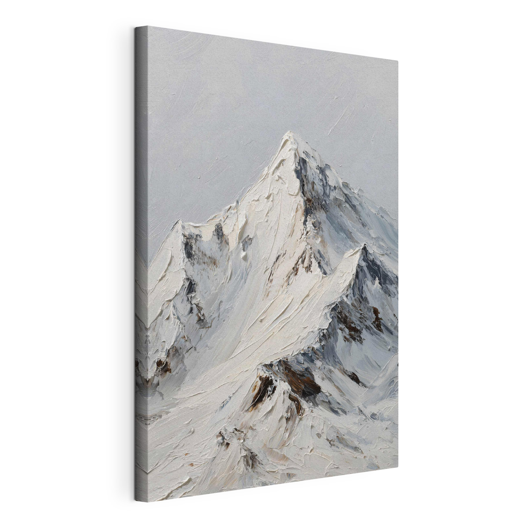 Snowy mountain with snow on top Snowy mountain with snow on top