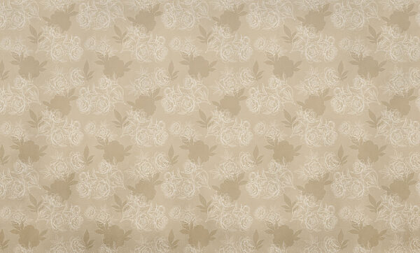 Wallpaper with flowers and leaves