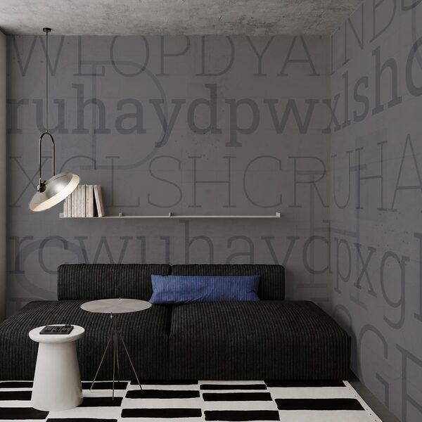 Grijze achtergrond met letters Grijze achtergrond met letters