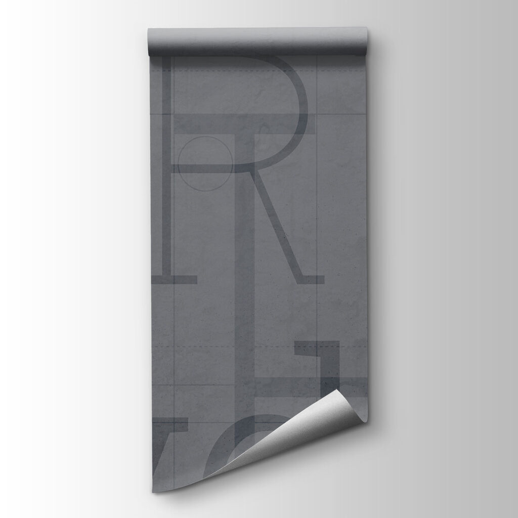 Grey background with letters Grey background with letters