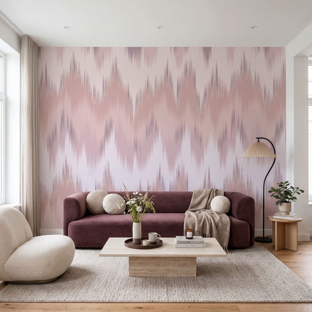 Roze en wit zigzagpatroon