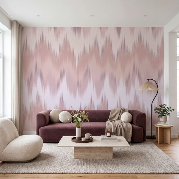 Roze en wit zigzagpatroon