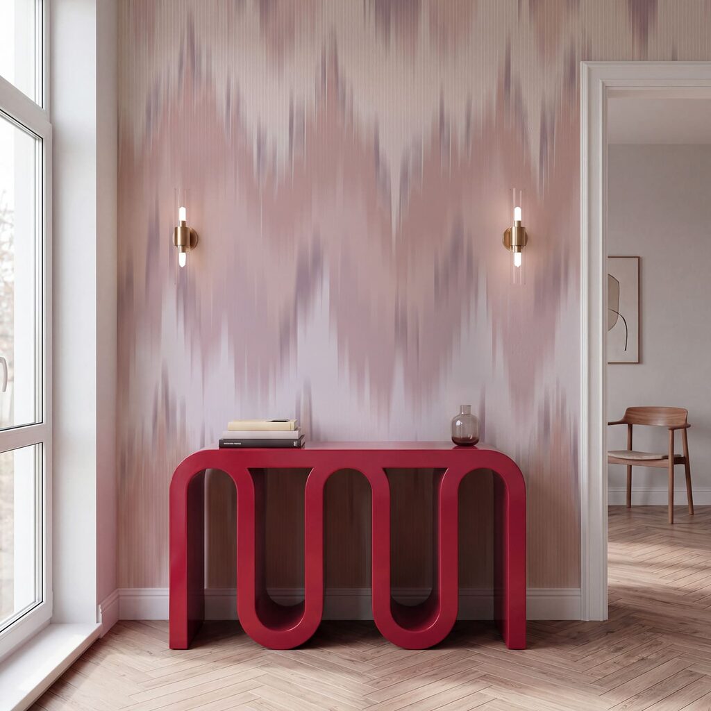 Roze en wit zigzagpatroon