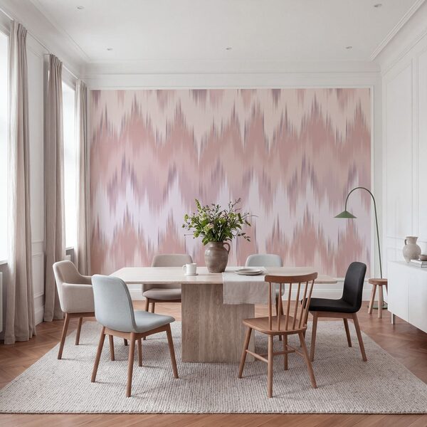 Roze en wit zigzagpatroon