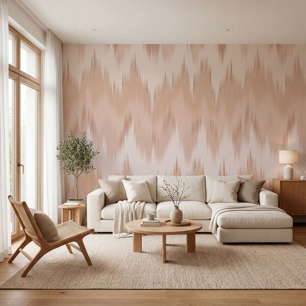 Roze en wit zigzagpatroon