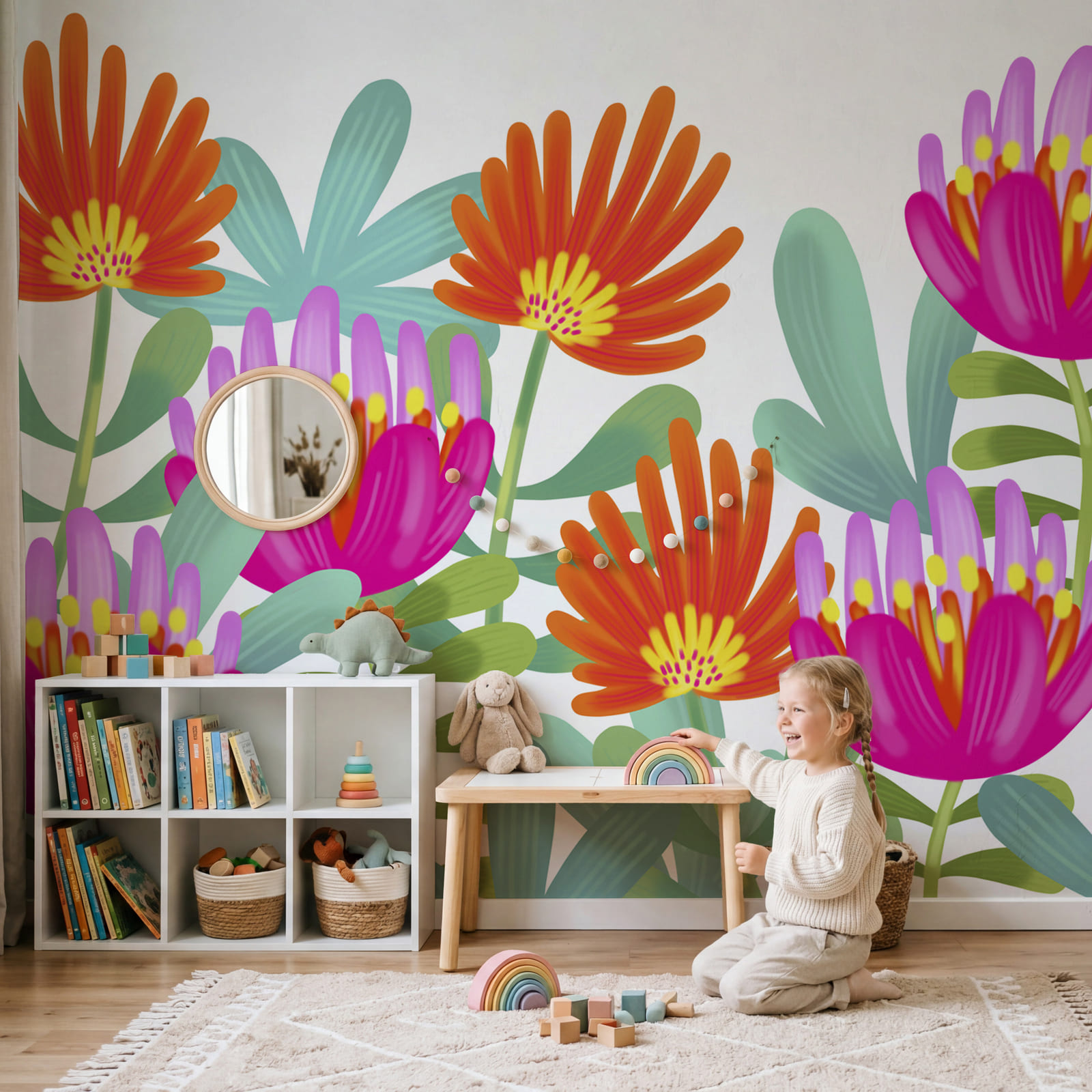 Groep kleurrijke bloemen Groep kleurrijke bloemen