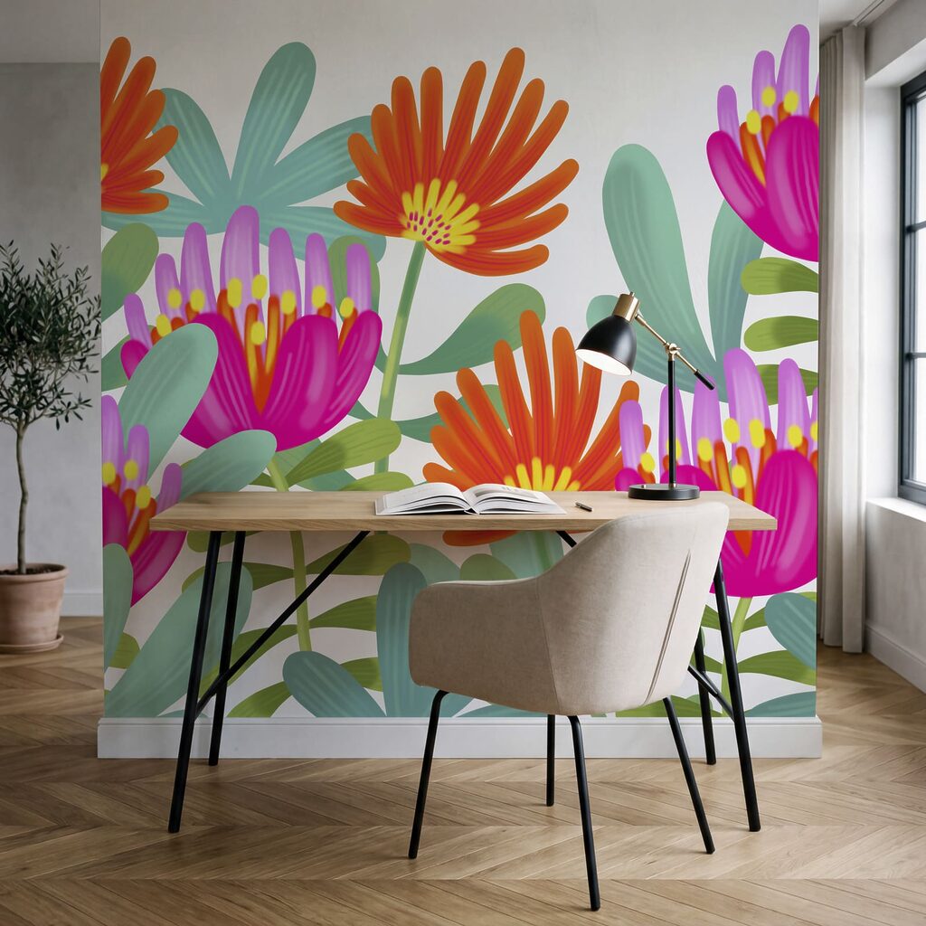 Groep kleurrijke bloemen Groep kleurrijke bloemen
