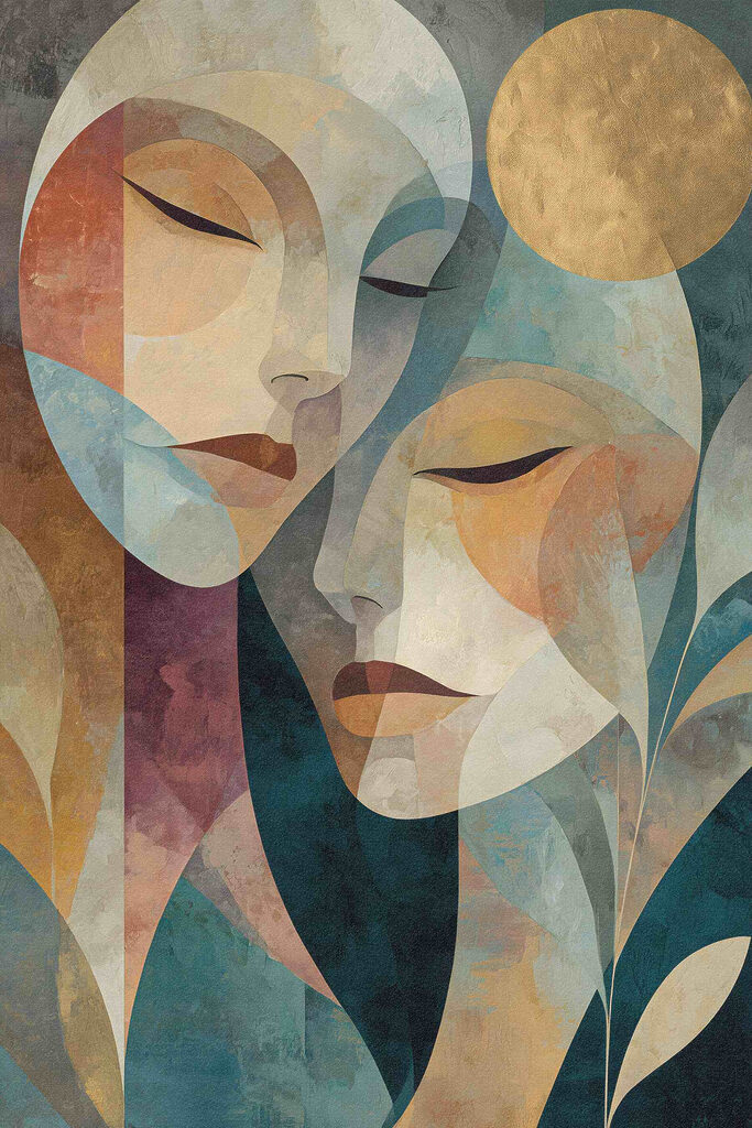 Painting of a woman's face