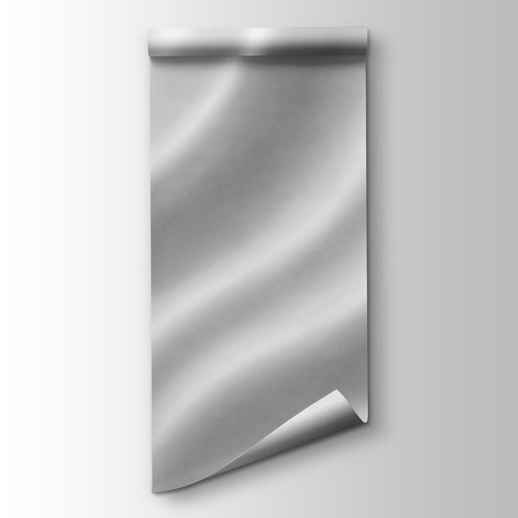 White fabric with wavy folds