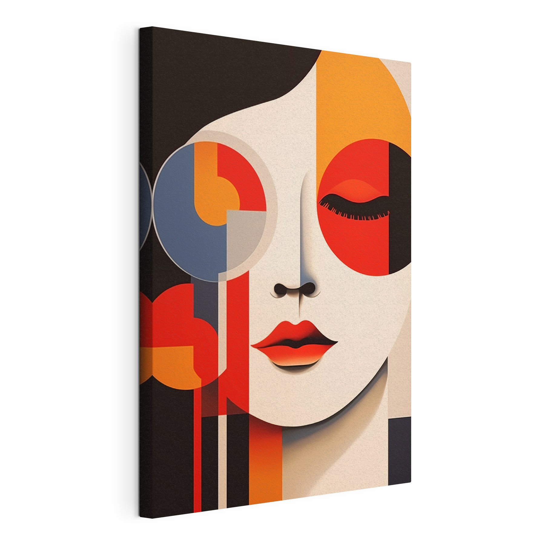 Face with different colors and shapes
