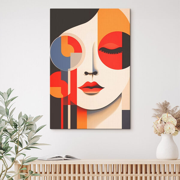 Face with different colors and shapes