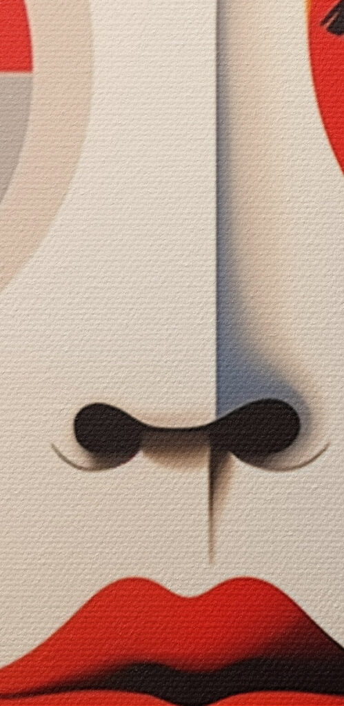 Face with different colors and shapes