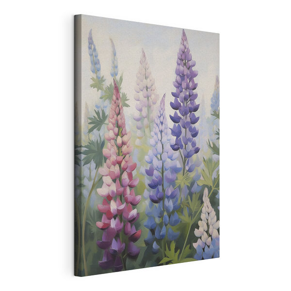 Schilderij van bloemen op een muur Canvas Schilderijen Schilderij van bloemen op een muur