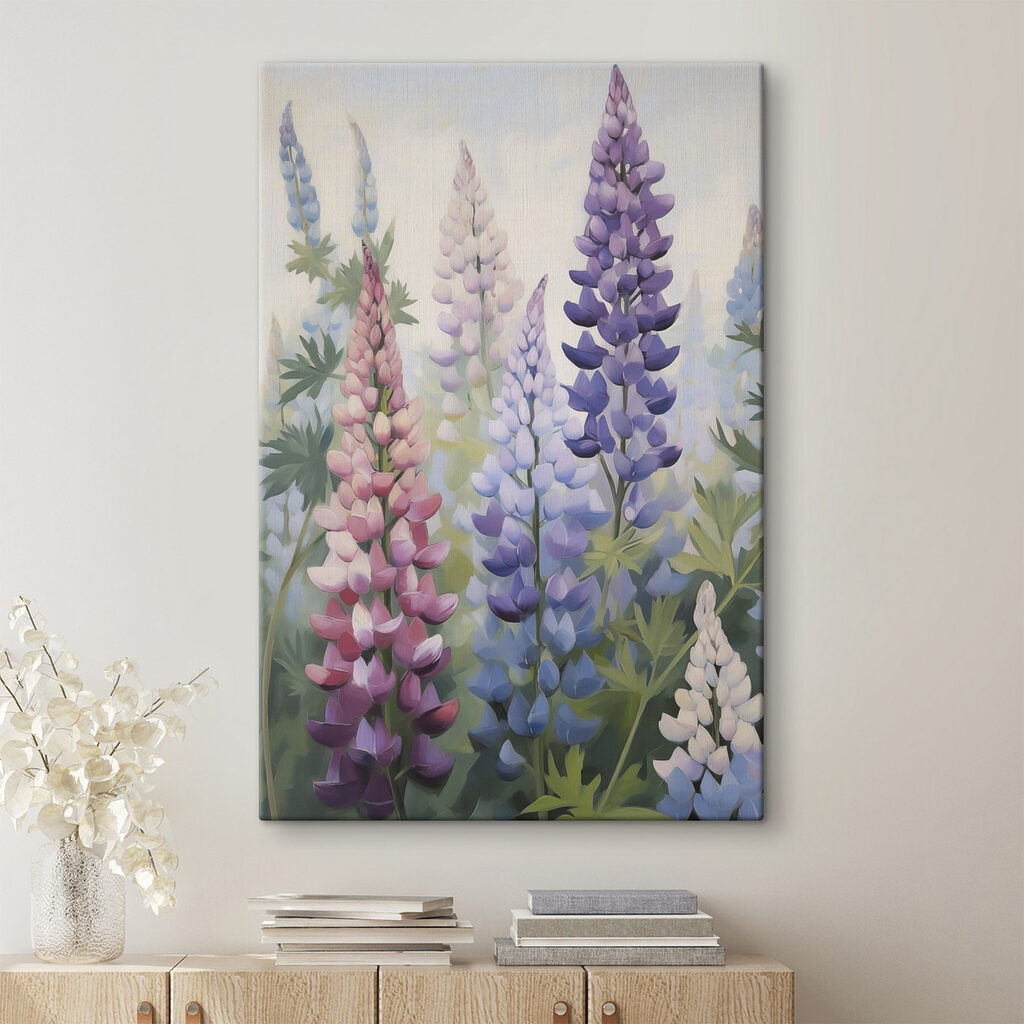 Colorful blooms in gentle hues