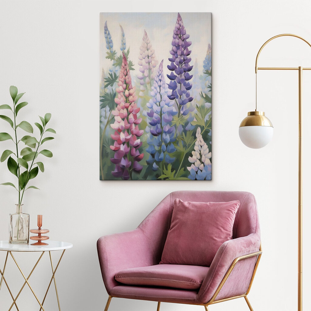 Colorful blooms in gentle hues