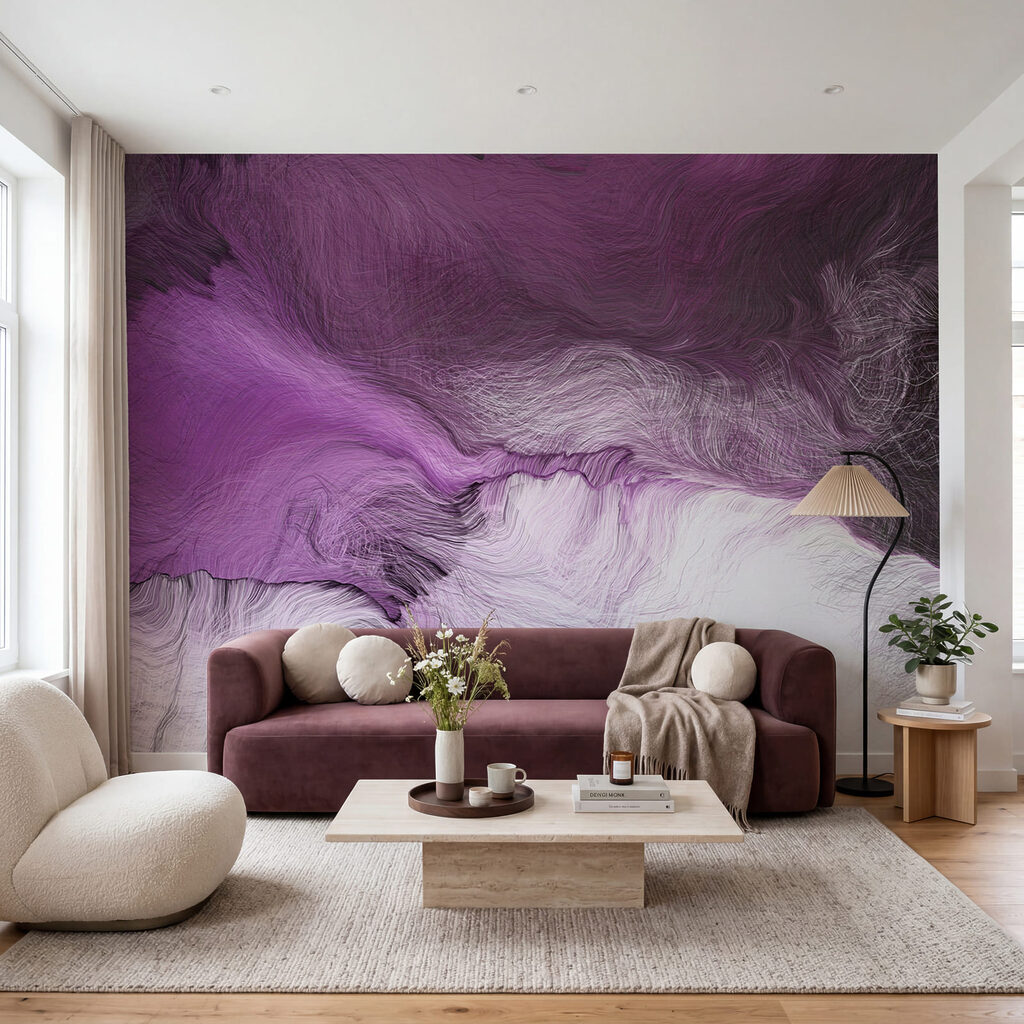 Paars-wit schilderij Paars-wit schilderij