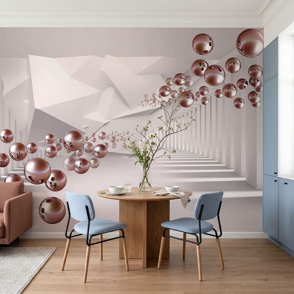 Witte kamer met roze ballen Witte kamer met roze ballen