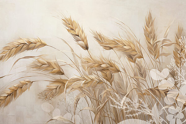 Painting of wheat plants