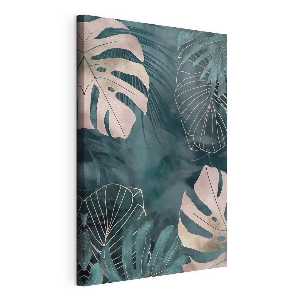 - Elegant leaves in soft colors