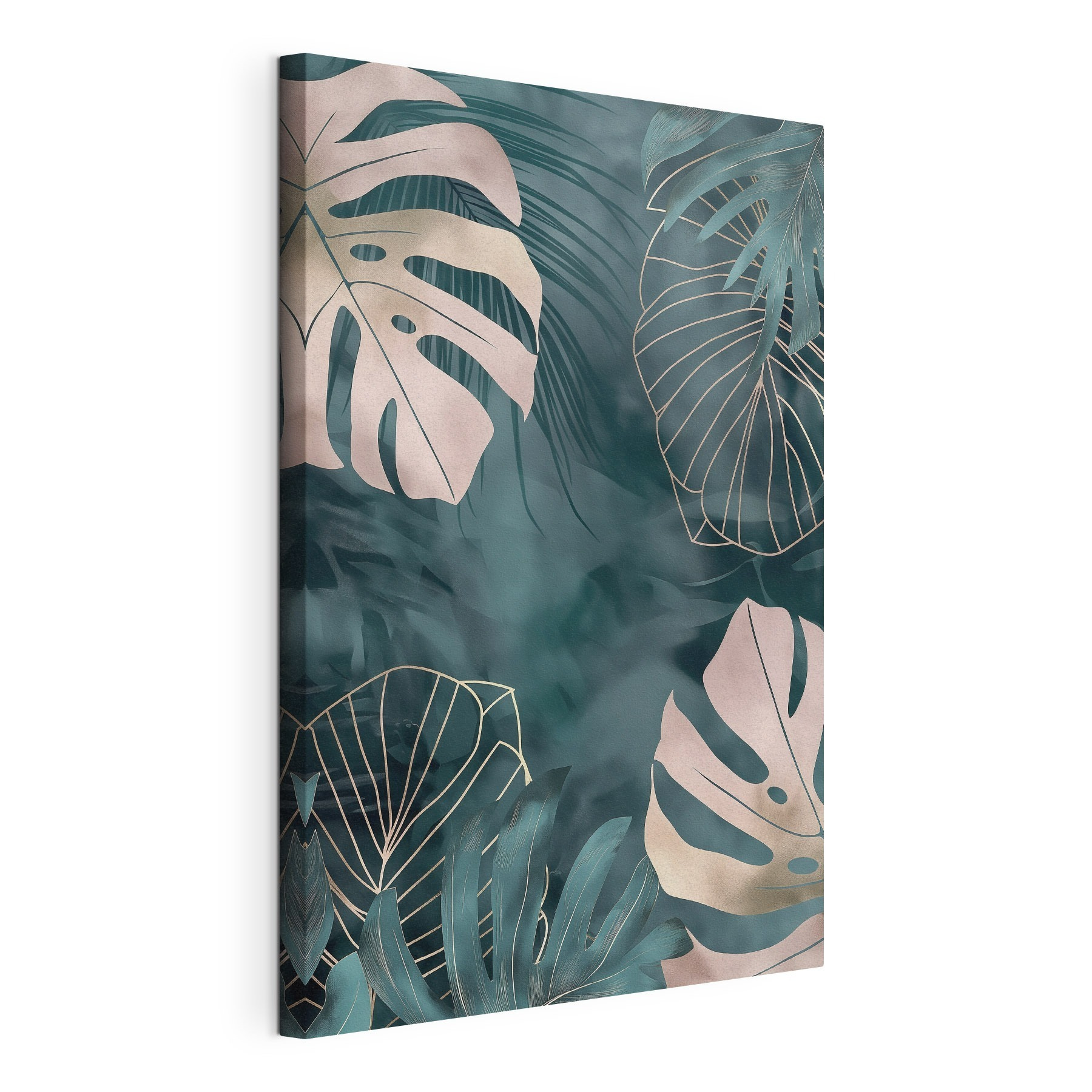 - Elegant leaves in soft colors