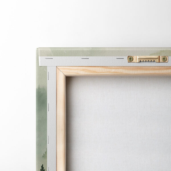 Foggy forest with trees