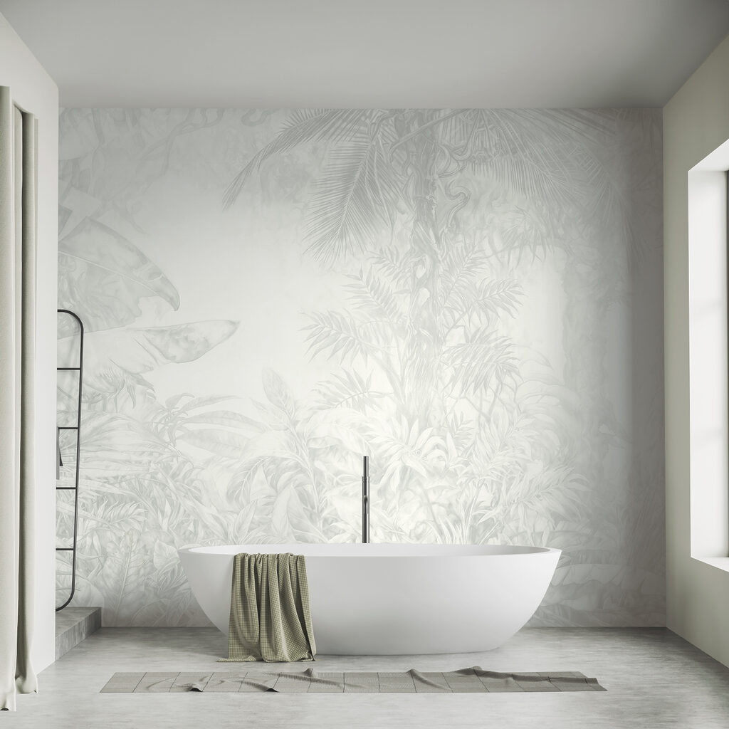 Witte achtergrond met planten