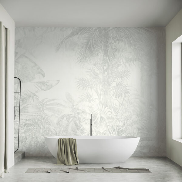Witte achtergrond met planten