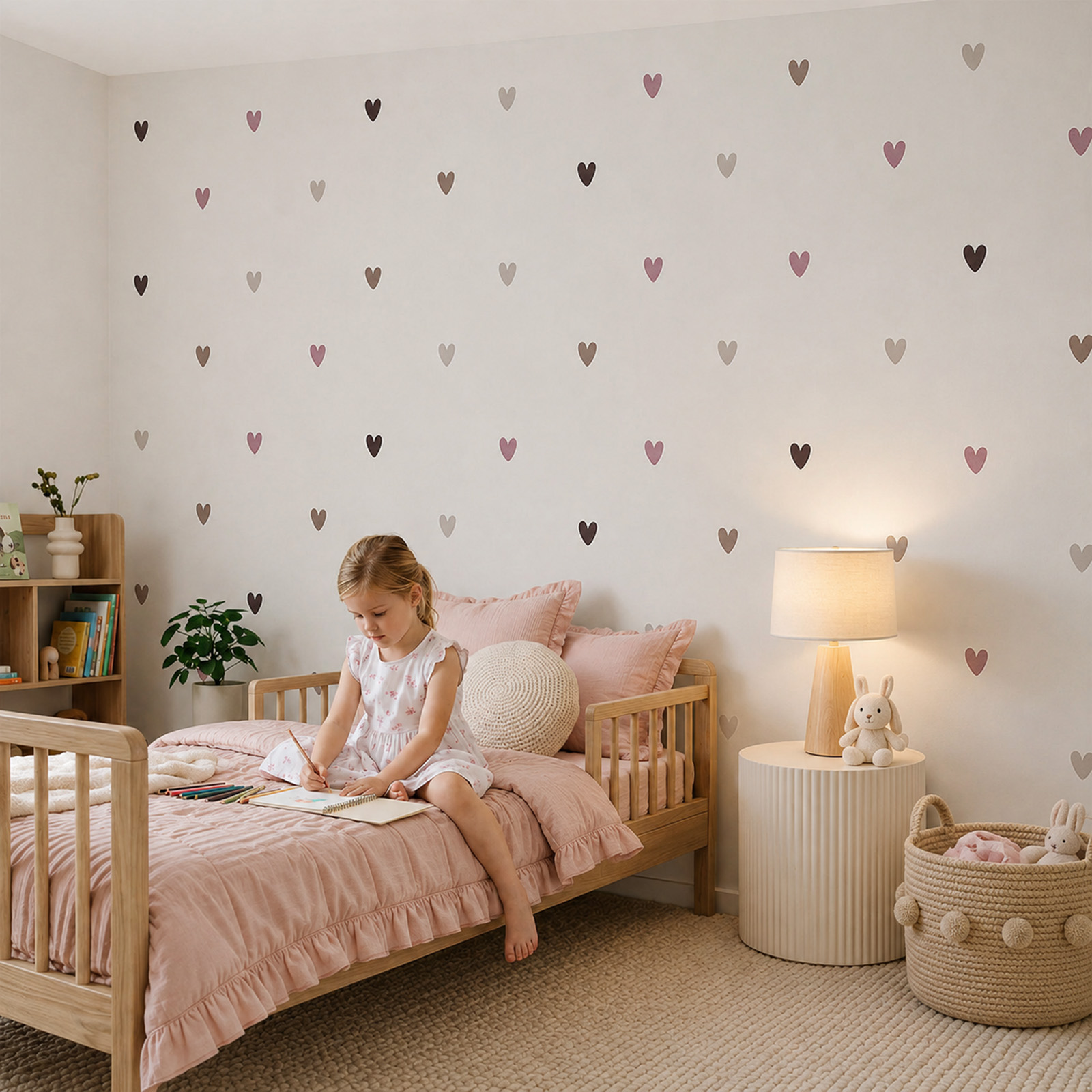 Witte achtergrond met veel kleine hartjes Witte achtergrond met veel kleine hartjes