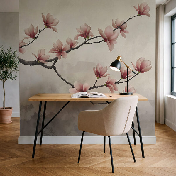 Tak met roze bloemen Tak met roze bloemen