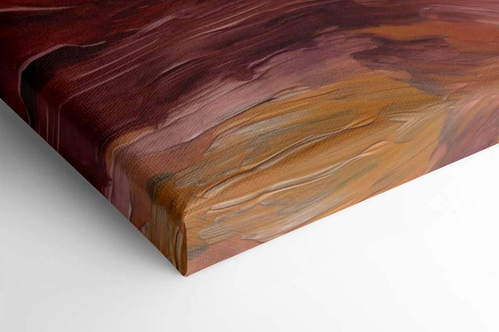 Fluid strokes in warm earth tones