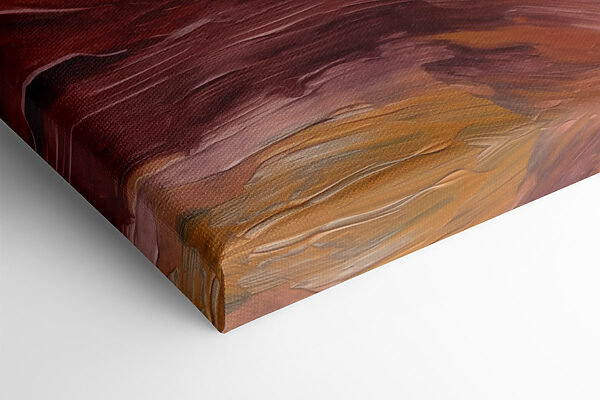 Fluid strokes in warm earth tones