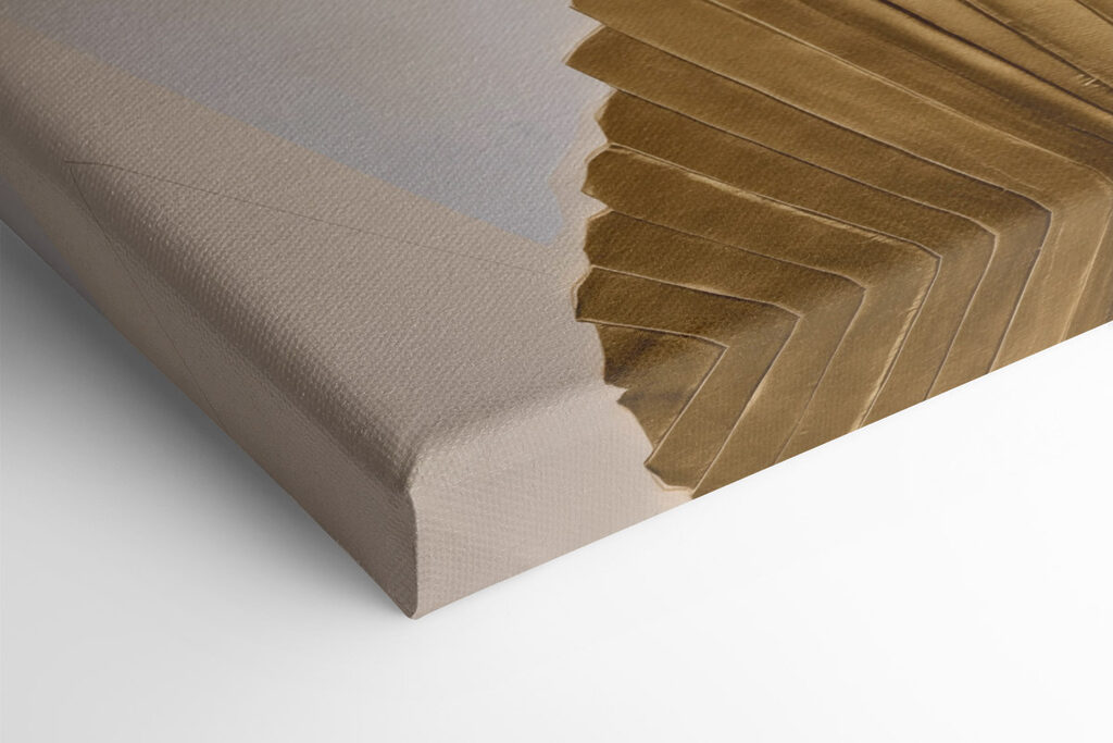 Elegant fan-shaped design with soft colors