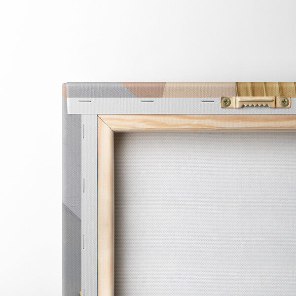 Elegant fan-shaped design with soft colors