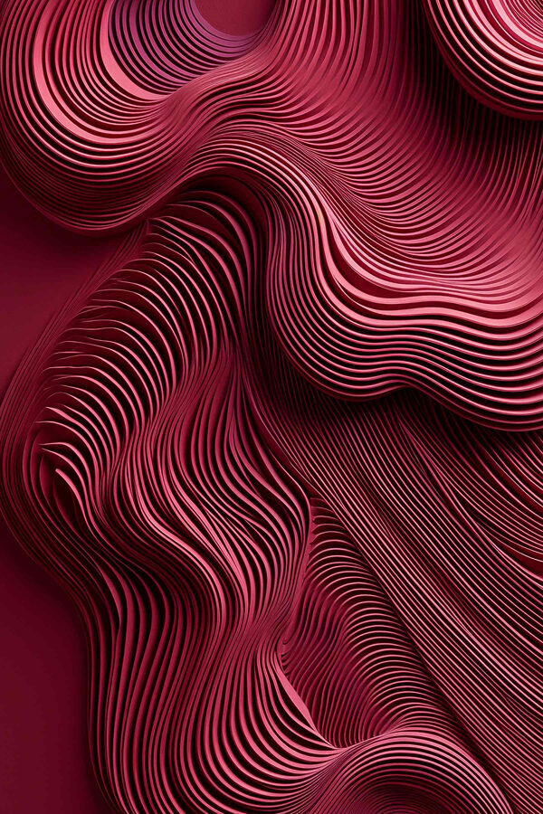 Red wavy lines on a surface