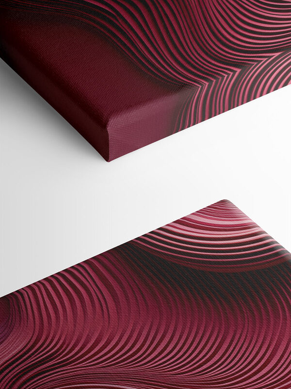 Red wavy lines on a surface