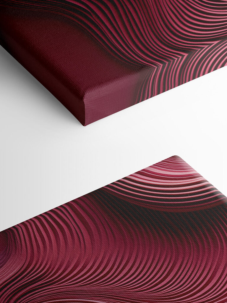 Red wavy lines on a surface