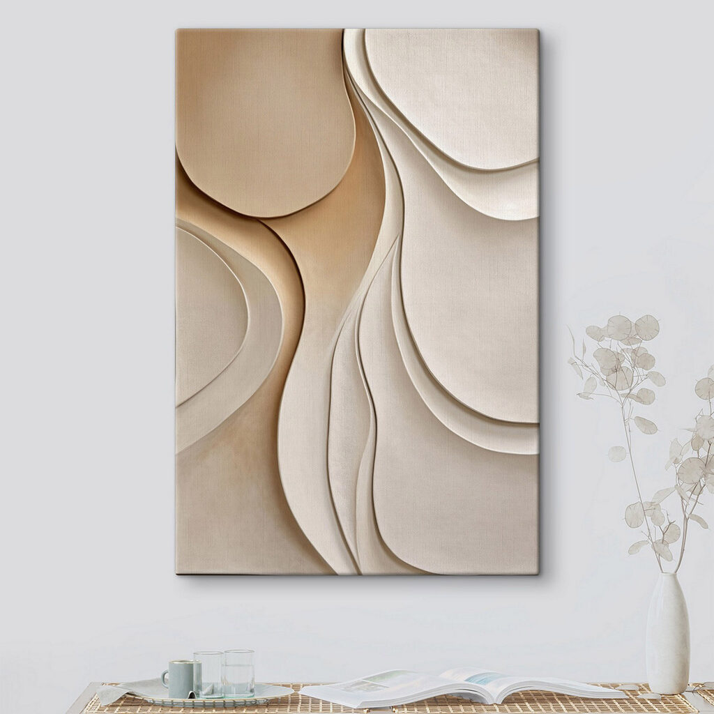 White and tan wall art White and tan wall art