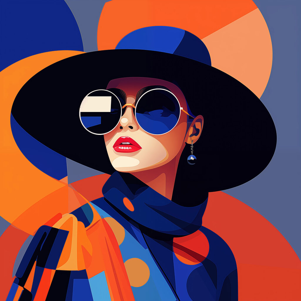 Woman wearing a hat and sunglasses