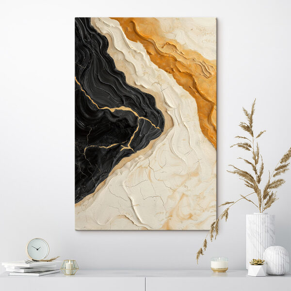 - Dynamic interplay of earthy tones