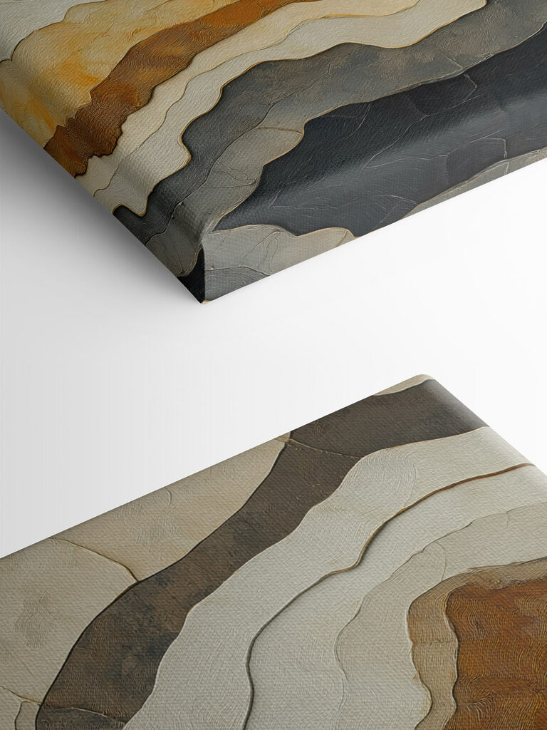 - Waves of muted natural tones