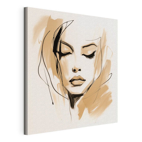 Canvas Schilderijen Tekeningen van het gezicht van een vrouw (Artikelnummer: s50242) Canvas Schilderijen Canvas Schilderijen Tekeningen van het gezicht van een vrouw (Artikelnummer: s50242)