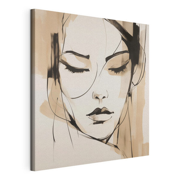 Canvas Schilderijen Tekeningen van het gezicht van een vrouw (Artikelnummer: s50244) Canvas Schilderijen Canvas Schilderijen Tekeningen van het gezicht van een vrouw (Artikelnummer: s50244)