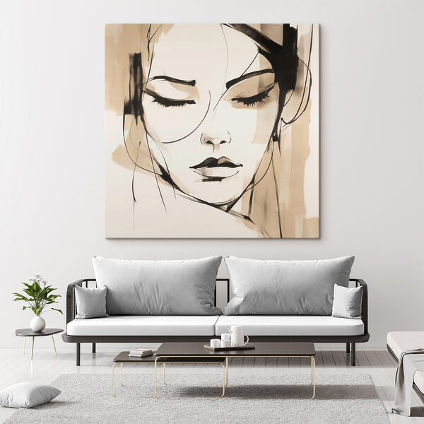 Drawing of a woman's face