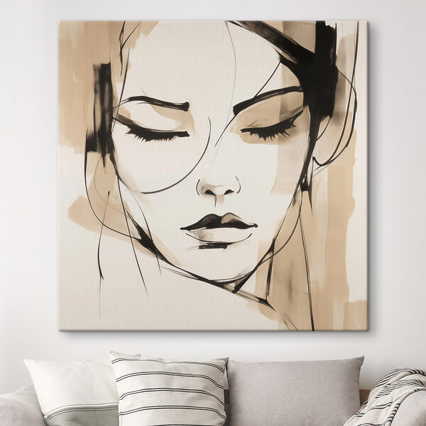 Drawing of a woman's face