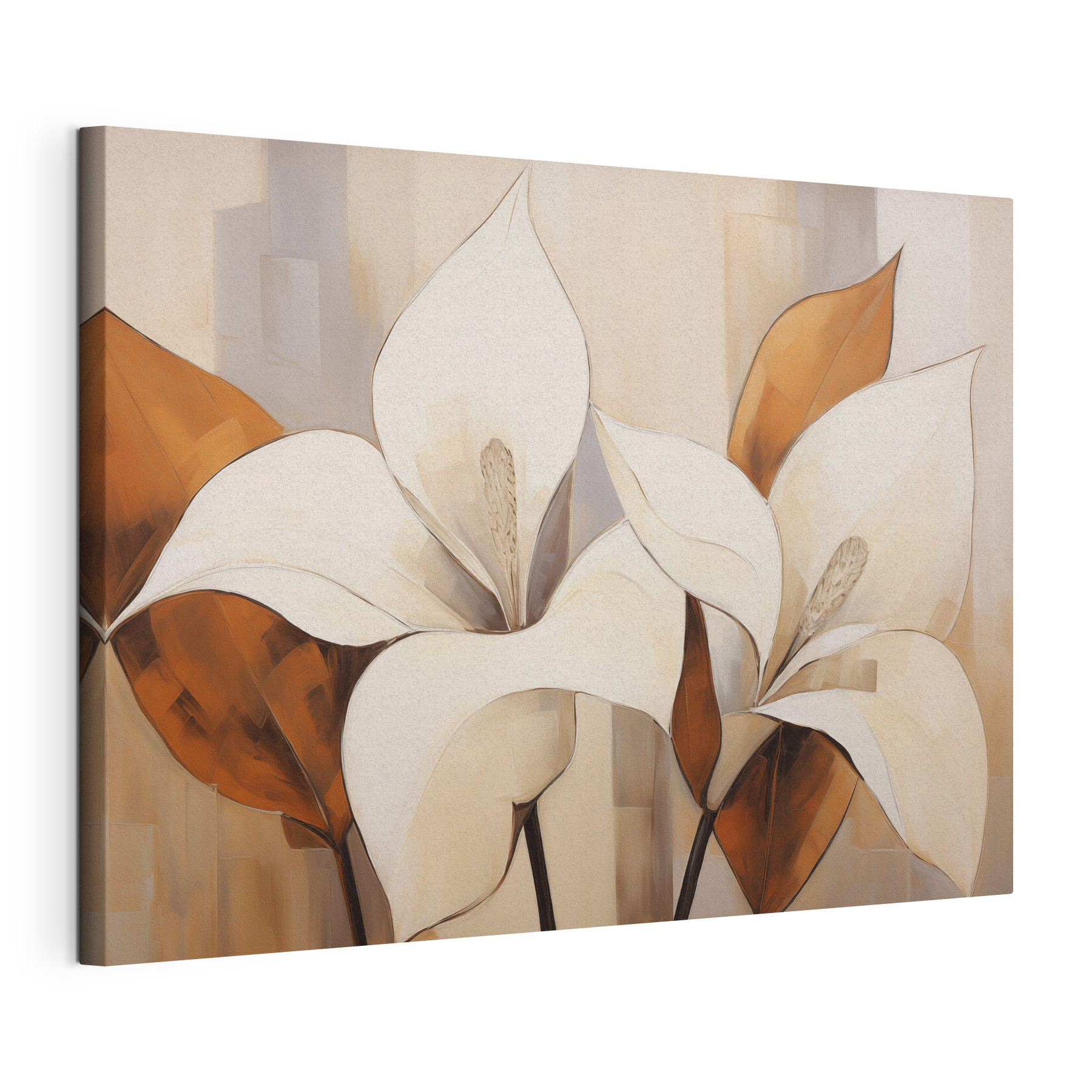 Painting of white flowers Painting of white flowers