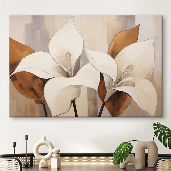 Painting of white flowers Painting of white flowers
