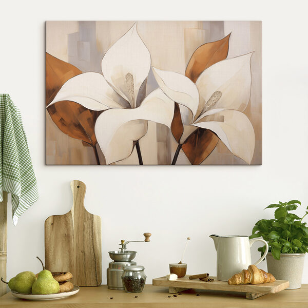 Painting of white flowers Painting of white flowers
